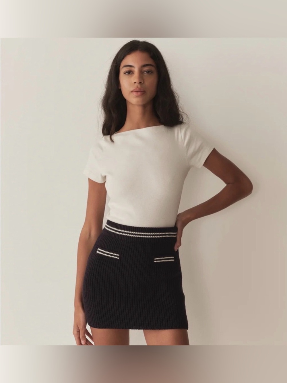 DÔEN Seymour Mini Skirt Deep Navy